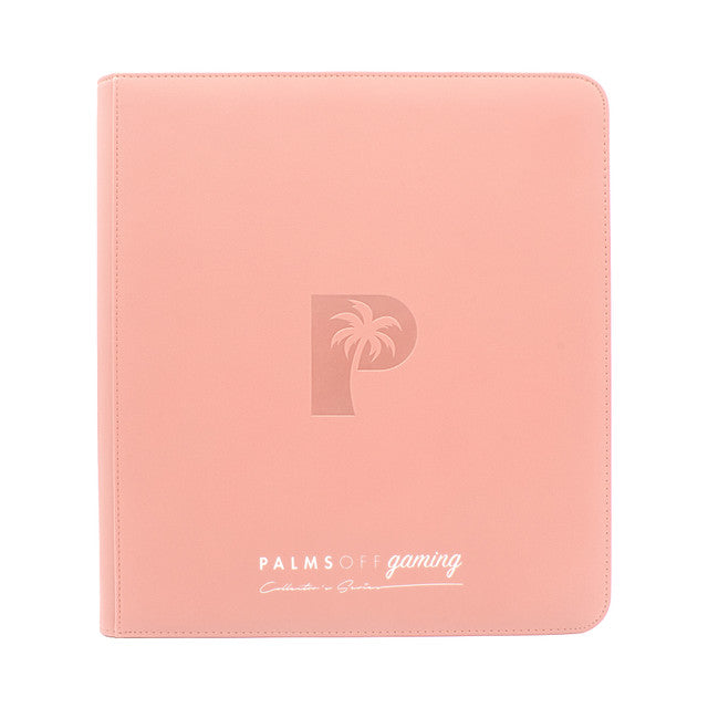 Palms Off Gaming- Collector's Series 12 Pocket Zip Trading Card Binder- PINK