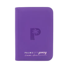 Load image into Gallery viewer, Palms Off Gaming- Collector&#39;s Series 4 Pocket Zip Trading Card Binder - PURPLE
